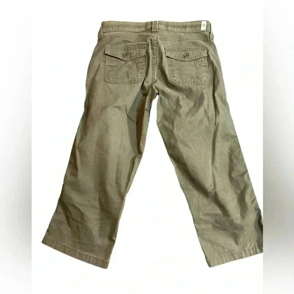 Women's 2011 Levi's Mid Rise Utility Capri Pants Stretch Green Size 4 - Picture 4 of 6